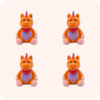 Buddy the Unicorn Plush 4PCS